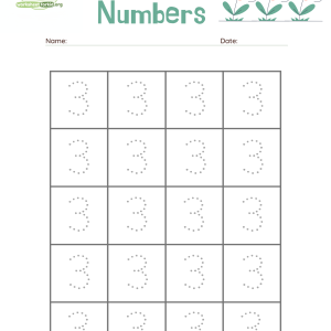 Number Worksheet tracing number worksheet number 3