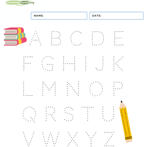 Alphabet Worksheet bi color alphabet tracing worksheet pdf