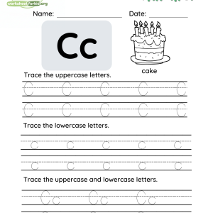 Alphabet Worksheet letter c tracing worksheet pdf